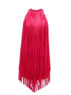 Alexandre Vauthier - Fringed Mini Dress - Womens - Pink