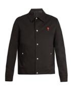 Ami Logo-embroidered Denim Jacket