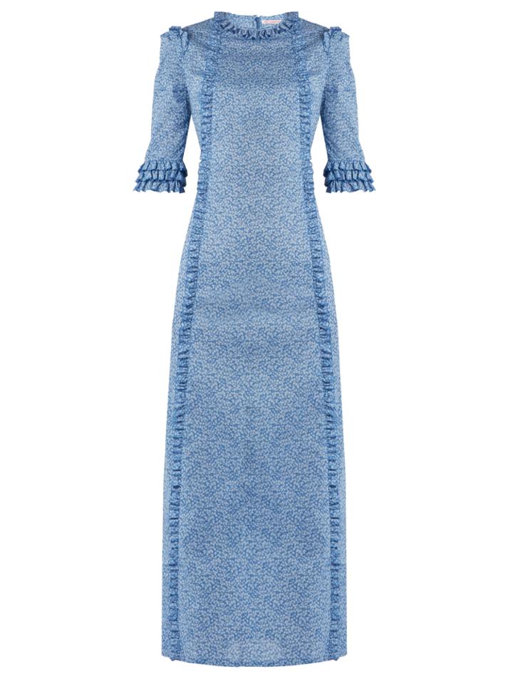 The Vampire's Wife Cate Floral-print Cotton Midi Dress