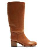 A.p.c. Iris Block-heel Leather Knee-high Boots