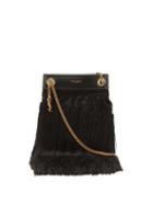 Matchesfashion.com Saint Laurent - Grace Mini Fringed Shoulder Bag - Womens - Black