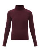 Matchesfashion.com Gabriela Hearst - Beckwith Wool-blend Roll-neck Sweater - Womens - Burgundy