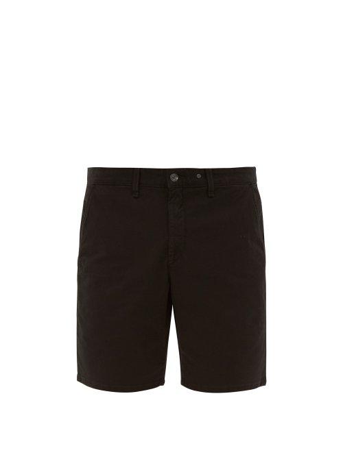 Matchesfashion.com Rag & Bone - Cotton Blend Chino Shorts - Mens - Black