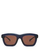 Matchesfashion.com Kuboraum - Square Acetate Sunglasses - Mens - Dark Brown