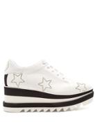 Stella Mccartney Sneak-elyse Lace-up Perforated-star Platform Shoes