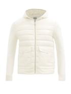 Moncler - Quilted Down-panel Cotton-blend Jacket - Mens - White