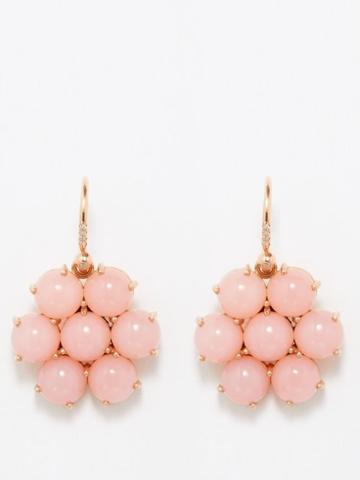 Irene Neuwirth - Floret Opal & 18kt Rose-gold Earrings - Womens - Pink