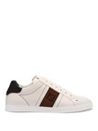 Matchesfashion.com Fendi - Logo Embroidered Low Top Leather Trainers - Mens - White Multi