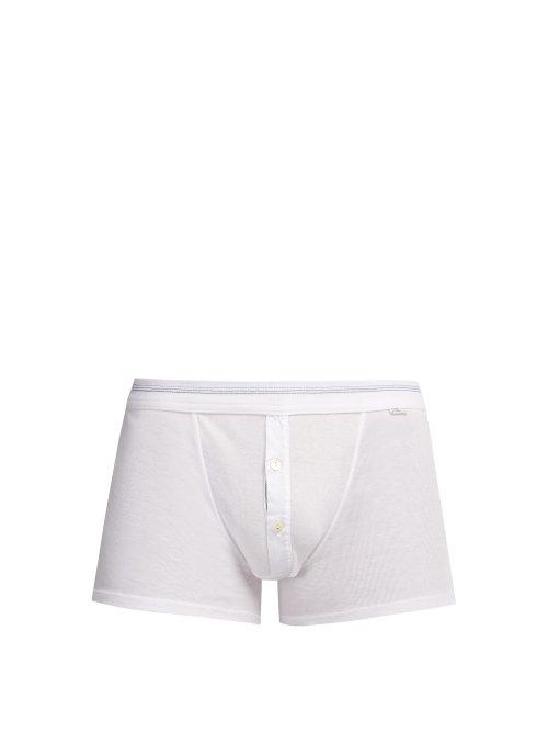 Matchesfashion.com Schiesser - Karl Heinz Cotton Boxer Shorts - Mens - White