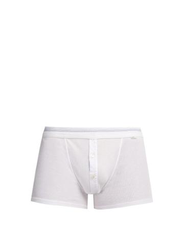 Matchesfashion.com Schiesser - Karl Heinz Cotton Boxer Shorts - Mens - White