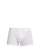 Matchesfashion.com Schiesser - Karl Heinz Cotton Boxer Shorts - Mens - White