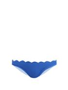 Matchesfashion.com Marysia - Santa Barbara Scalloped Edge Bikini Briefs - Womens - Blue