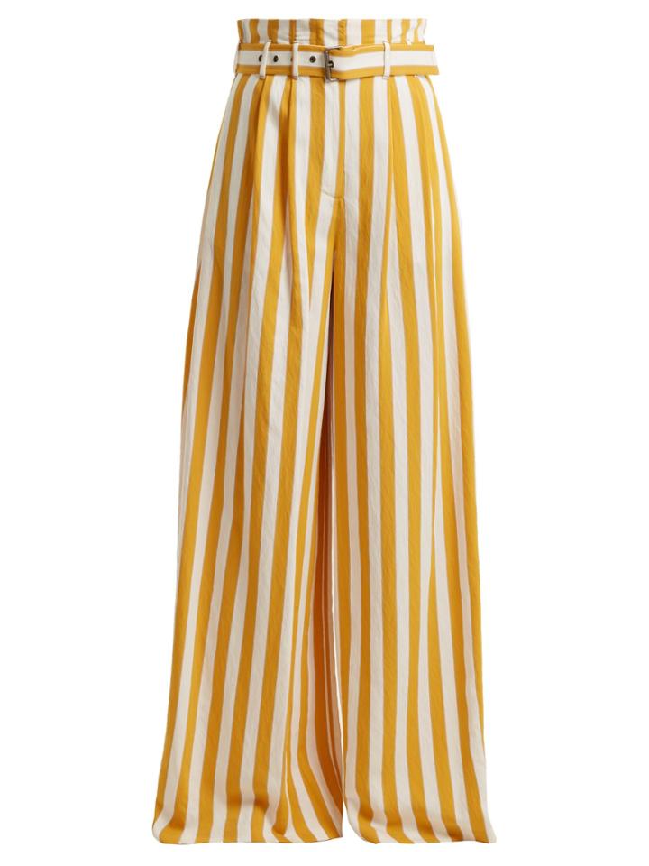 Maison Margiela Striped Paperbag-waist Trousers
