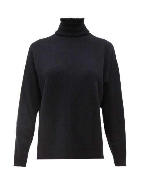 Matchesfashion.com Officine Gnrale - Alma Roll Neck Cashmere Sweater - Womens - Navy