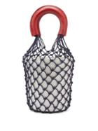 Matchesfashion.com Staud - Moreau Macram And Leather Bucket Bag - Womens - White Multi