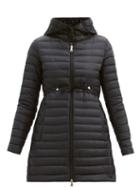 Matchesfashion.com Moncler - Barbel Drawstring-waist Hooded Quilted Down Jacket - Womens - Black