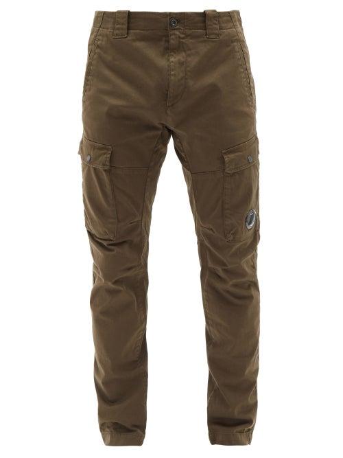 C.p. Company - Stretch-cotton Sateen Cargo Trousers - Mens - Green