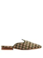 Matchesfashion.com Giuliva Heritage Collection - X Le Monde Beryl Venetian Houndstooth Wool Mules - Womens - Green Multi