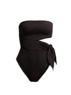 Matchesfashion.com Zimmermann - Juniper Scarf Cut Out Swimsuit - Womens - Black