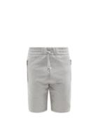 Mens Rtw Balmain - Logo-embossed Cotton-jersey Shorts - Mens - Grey