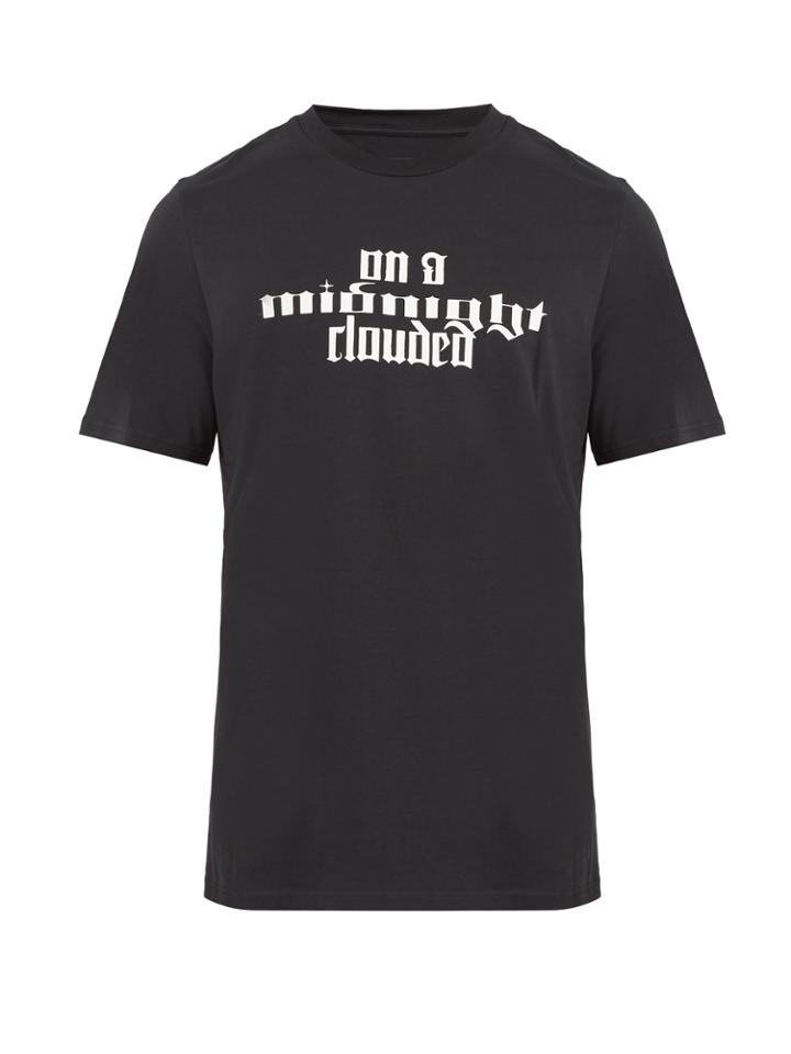 Oamc Midnight-print Cotton-jersey T-shirt