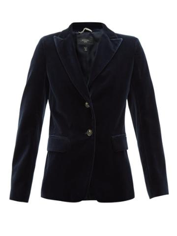 Matchesfashion.com Weekend Max Mara - Moneta Jacket - Womens - Navy