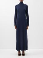 The Row - Alicho High-neck Jersey Gown - Womens - Navy