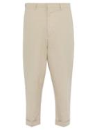 Matchesfashion.com Ami - Turn Up Cuff Cotton Trousers - Mens - Beige