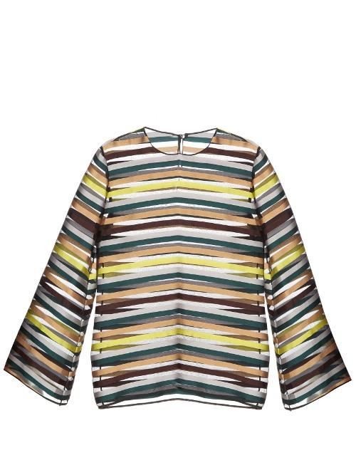 Emilia Wickstead Brigitta Striped Organza Top