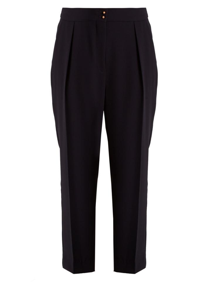 See By Chloé High-rise Tapered-leg Crepe Trousers