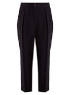 See By Chloé High-rise Tapered-leg Crepe Trousers
