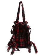 Matchesfashion.com Simone Rocha - Tartan Wool Bag - Womens - Black Red