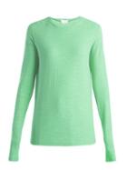 Matchesfashion.com Raey - Long Sleeved Slubby Cotton Jersey T Shirt - Womens - Green