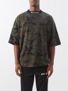 Palm Angels - Logo And Camouflage-print Cotton-jersey T-shirt - Mens - Camouflage