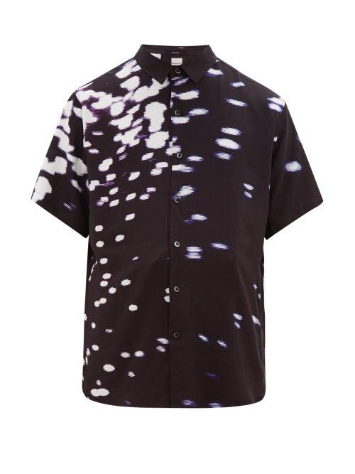 Matchesfashion.com Ksubi - Fractals Print Satin Shirt - Mens - Black Multi