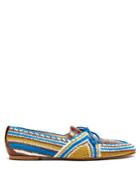 Gabriela Hearst Hays Leather Crocheted Loafers