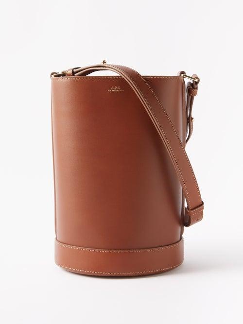 A.p.c. - Ambre Leather Bucket Bag - Womens - Tan