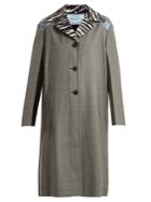 Prada Contrast-collar Wool-blend Coat