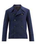 Matchesfashion.com Paul Smith - Double-breasted Wool-blend Peacoat - Mens - Navy