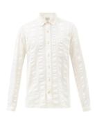 Matchesfashion.com Oliver Spencer - Ellington Striped Organic-cotton Shirt - Mens - Cream