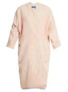 Matchesfashion.com Marit Ilison - Reversible Floral Jacquard Cotton Chenille Coat - Womens - Pink White
