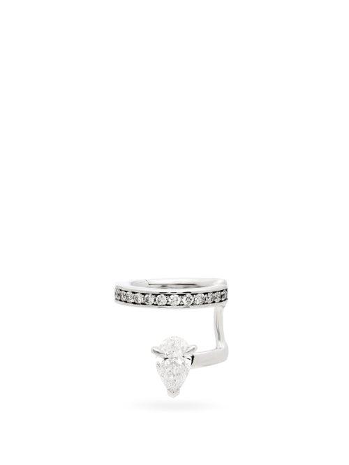 Matchesfashion.com Repossi - Serti Sur Vide Diamond & 18kt White-gold Ear Cuff - Womens - White Gold