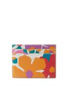 Saint Laurent - Floral-print Leather Cardholder - Womens - Multi