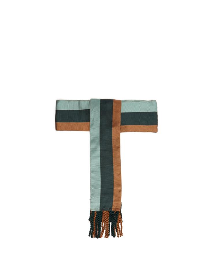 Etro Striped Tassel-end Silk Belt