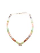 Matchesfashion.com Jacquie Aiche - Diamond, Tourmaline, Opal & 14kt Gold Necklace - Womens - Multi