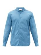 Matchesfashion.com Orlebar Brown - Giles Cotton-poplin Shirt - Mens - Blue