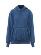 Les Tien - Brushed-back Cotton Hooded Sweatshirt - Womens - Dark Blue