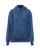 Les Tien - Brushed-back Cotton Hooded Sweatshirt - Womens - Dark Blue