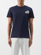Moncler - Double Logo Cotton-jersey T-shirt - Mens - Navy