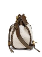 Matchesfashion.com Isabel Marant - Radja Whipstitched Shearling Bucket Bag - Womens - White Multi